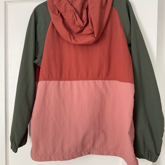 L.L.Bean Mountain Classic Anorak Colorblock Pullover Jacket - Rust, Pink & Olive - Picture 3 of 7
